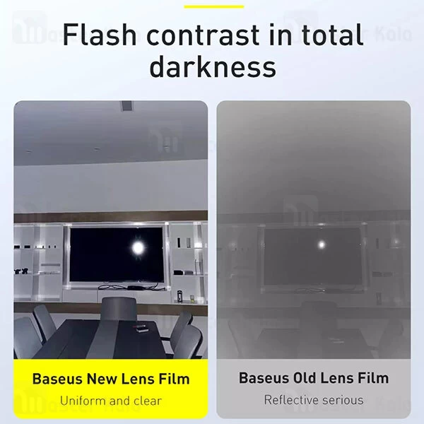 محافظ لنز Baseus SGAPIPH67P-AJT02 0.3mm Full-Frame Camera Lens Protective for Apple iPhone 12 Pro Max