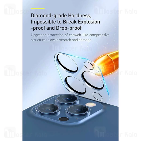 محافظ لنز Baseus SGAPIPH67P-AJT02 0.3mm Full-Frame Camera Lens Protective for Apple iPhone 12 Pro Max