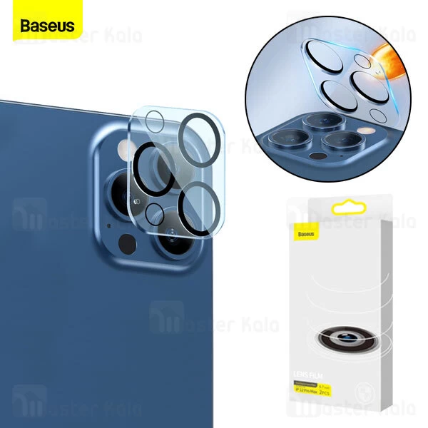 محافظ لنز Baseus SGAPIPH67P-AJT02 0.3mm Full-Frame Camera Lens Protective for Apple iPhone 12 Pro Max