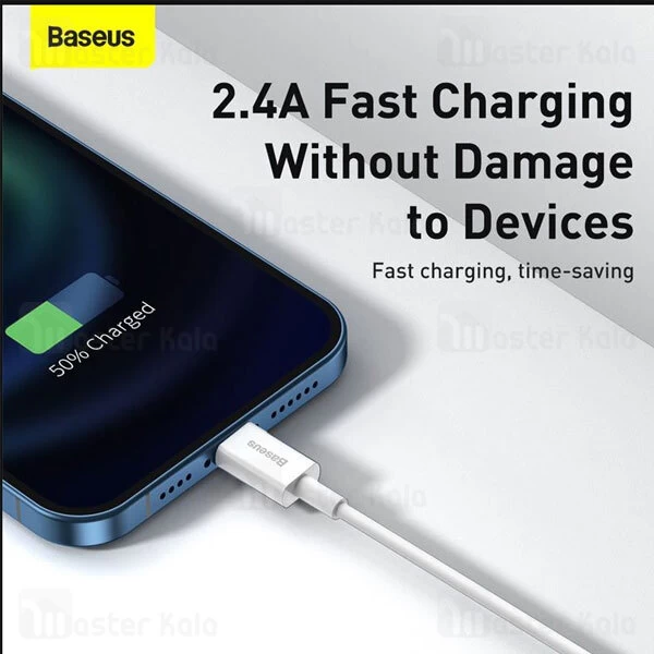 کابل لایتنینگ بیسوس Baseus Superior Series USB to iP CALYS-A01 طول 1 متر و توان 2.4 آمپر