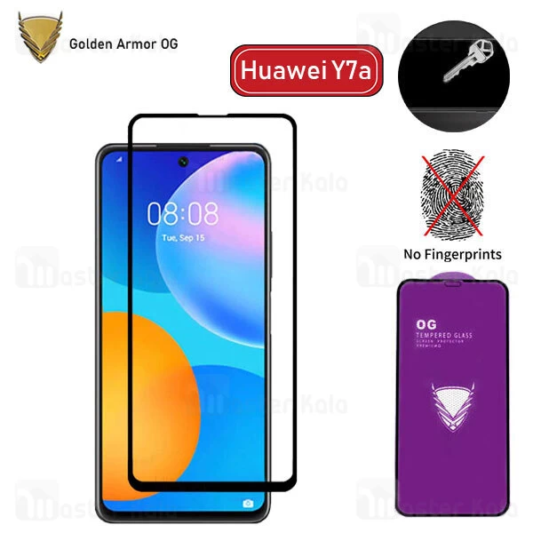گلس تمام صفحه Huawei Y7a OG Gold Armor Purple 2.5D Full Screen Protector