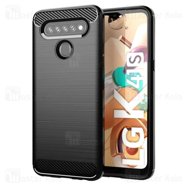 قاب محافظ ژله ای ال جی LG K41S Rugged Armor Fiber Carbon