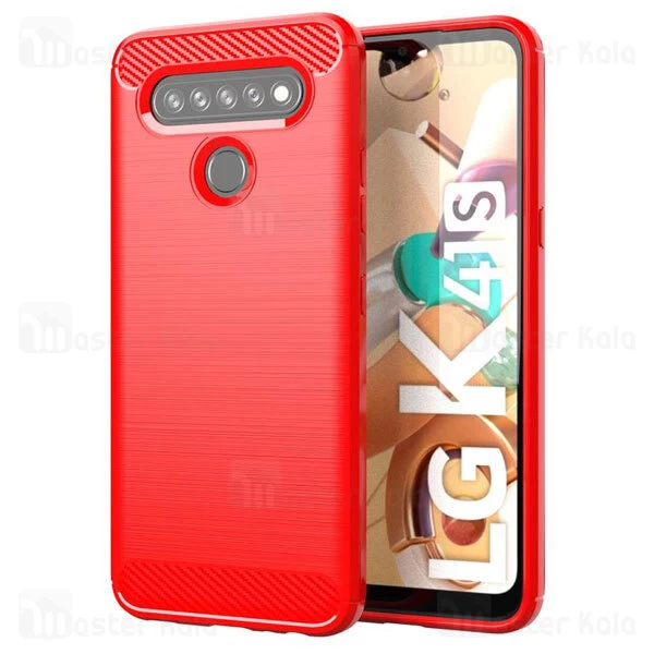 قاب محافظ ژله ای ال جی LG K41S Rugged Armor Fiber Carbon