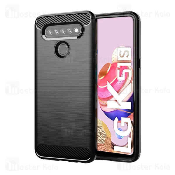 قاب محافظ ژله ای ال جی LG K51S Rugged Armor Fiber Carbon