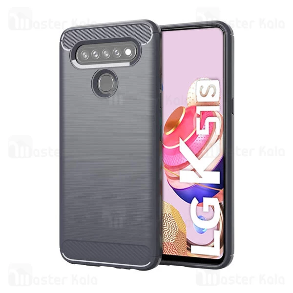 قاب محافظ ژله ای ال جی LG K51S Rugged Armor Fiber Carbon