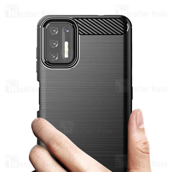 قاب محافظ ژله ای موتورولا Motorola Moto G9 Plus Rugged Armor Fiber Carbon