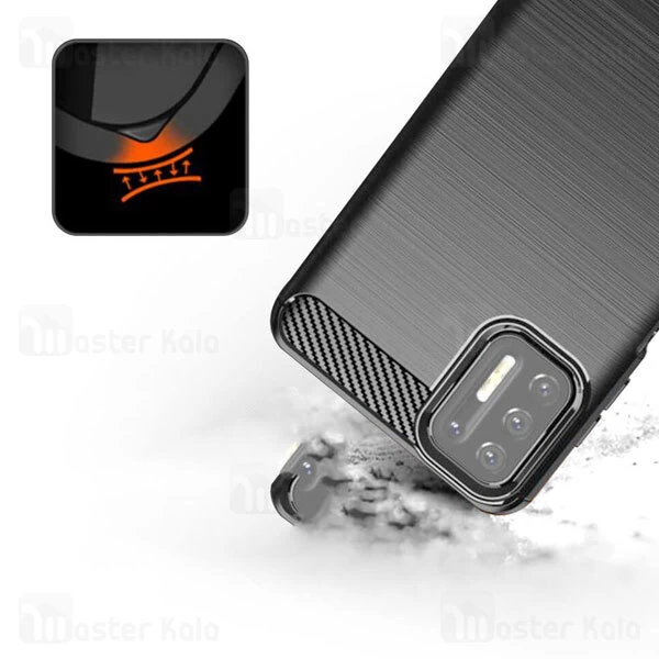 قاب محافظ ژله ای موتورولا Motorola Moto G9 Plus Rugged Armor Fiber Carbon