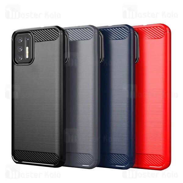 قاب محافظ ژله ای موتورولا Motorola Moto G9 Plus Rugged Armor Fiber Carbon