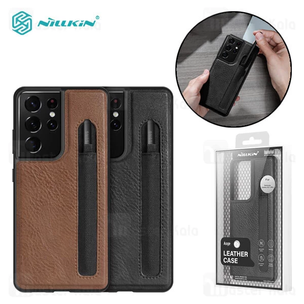 قاب چرمی Samsung Galaxy S21 Ultra Nillkin Aoge Leather Case