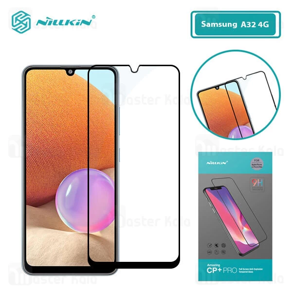 محافظ صفحه نمایش شیشه ای تمام صفحه تمام چسب نیلکین Samsung Galaxy A32 4G Nillkin CP+ Pro