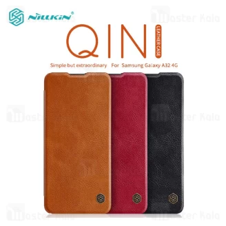 کیف چرمی نیلکین سامسونگ Samsung Galaxy A32 4G Nillkin Qin Leather Case