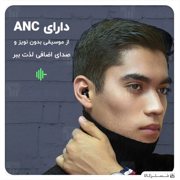 هندزفری بلوتوث دوگوش راک اسپیس Rockspace EB80 TWS Earphone دارای ANC