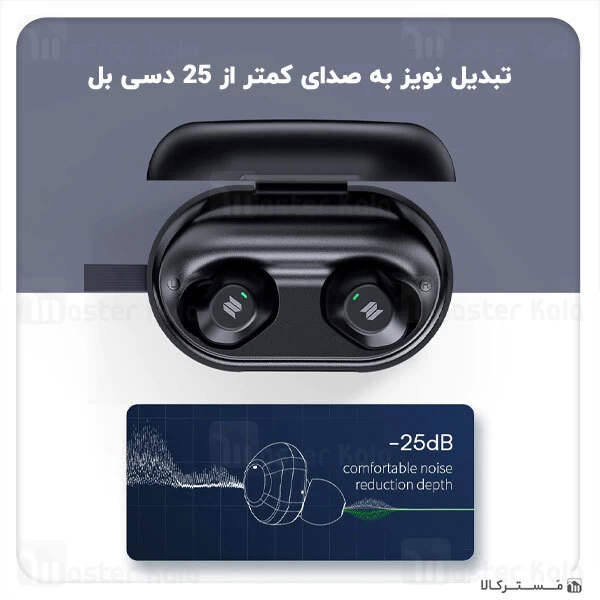 هندزفری بلوتوث دوگوش راک اسپیس Rockspace EB80 TWS Earphone دارای ANC