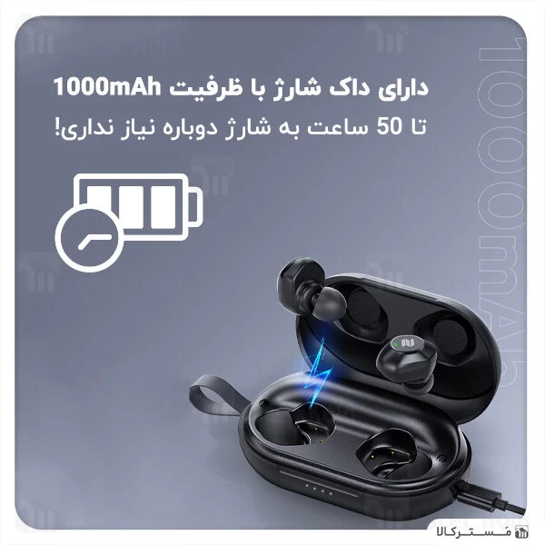هندزفری بلوتوث دوگوش راک اسپیس Rockspace EB80 TWS Earphone دارای ANC