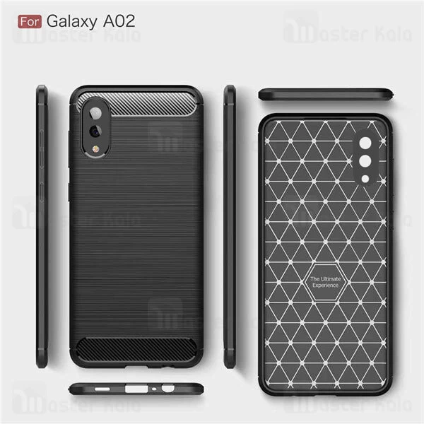 قاب محافظ ژله ای Samsung Galaxy A02 / M02 Fiber Carbon Rugged Armor Case