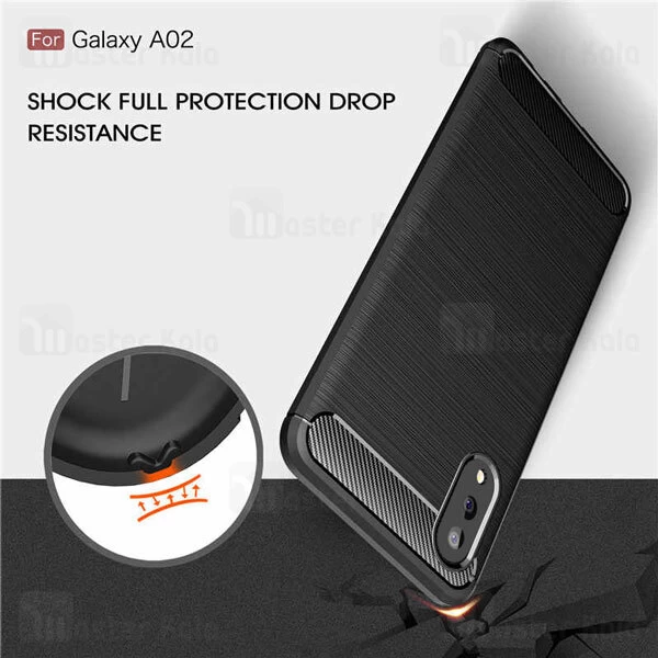 قاب محافظ ژله ای Samsung Galaxy A02 / M02 Fiber Carbon Rugged Armor Case