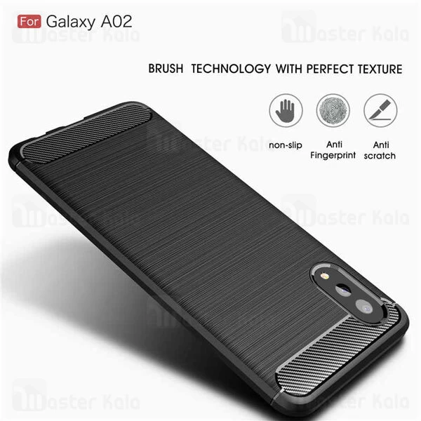 قاب محافظ ژله ای Samsung Galaxy A02 / M02 Fiber Carbon Rugged Armor Case