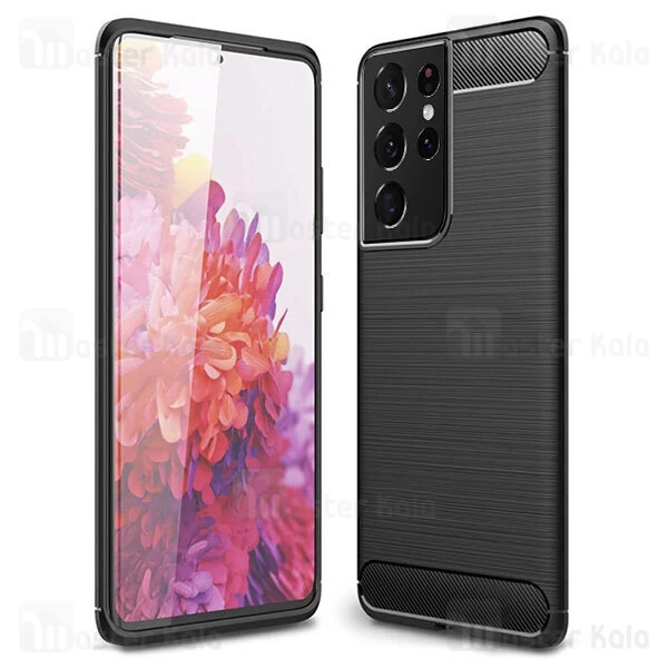 قاب محافظ ژله ای Samsung Galaxy S21 Ultra Fiber Carbon Rugged Armor Case