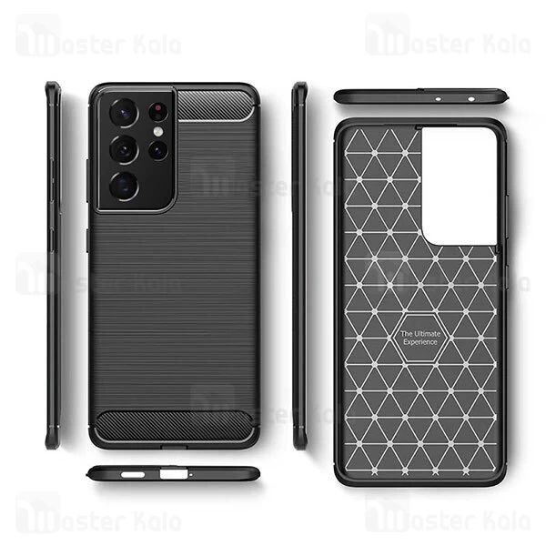 قاب محافظ ژله ای Samsung Galaxy S21 Ultra Fiber Carbon Rugged Armor Case