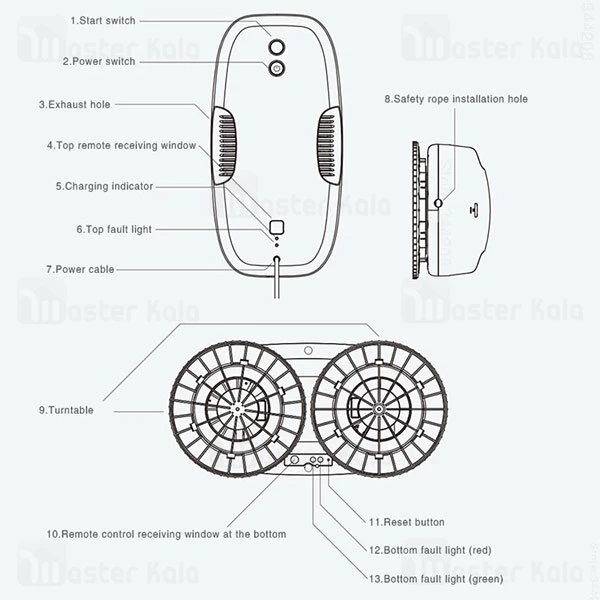 شیشه پاک کن هوشمند Xiaomi Hutt DDC55 Window Cleaning Robot