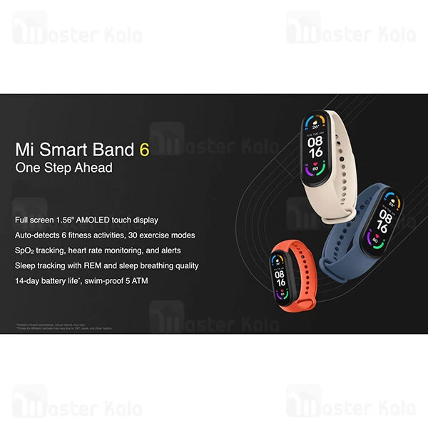 دستبند سلامتی هوشمند شیائومی Xiaomi Mi Band 6 Smart Band نسخه گلوبال + گارانتی