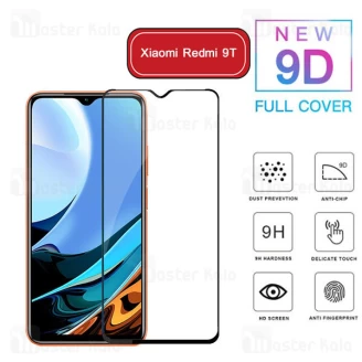 محافظ صفحه شیشه ای تمام صفحه تمام چسب شیائومی Xiaomi Redmi 9T 9D Glass