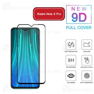 محافظ صفحه شیشه ای تمام صفحه تمام چسب شیائومی Xiaomi Redmi Note 8 Pro 9D Glass