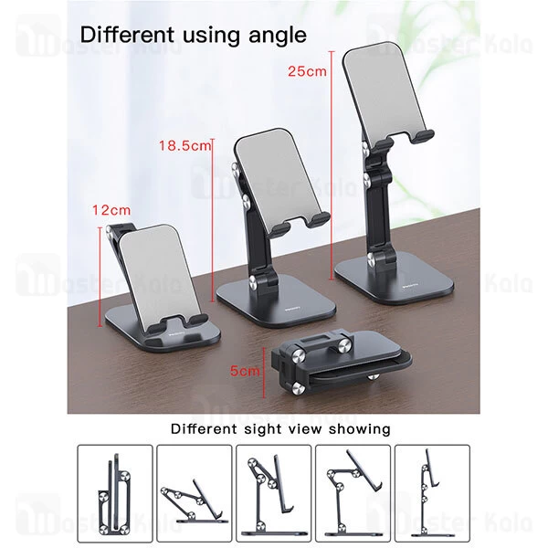 پایه نگهدارنده و هولدر رومیزی Yesido C104 Folding Desktop Smartphone Tablet Stand Holder Adjustable Height