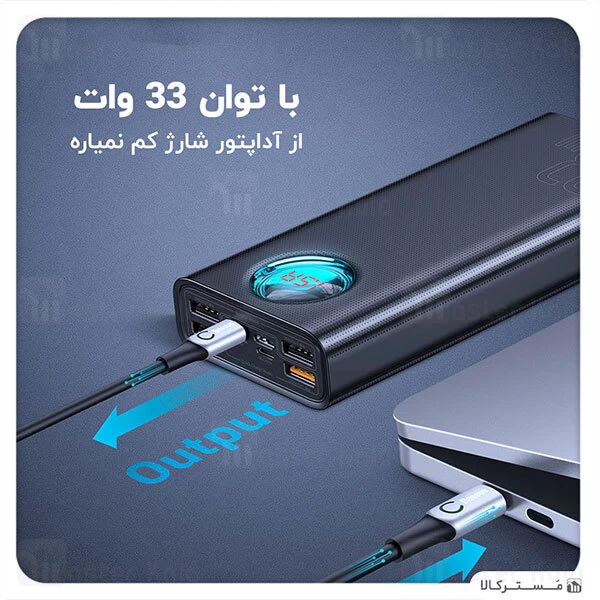 پاوربانک 30000 فست شارژ بیسوس Baseus Amblight QC3.0 Power Bank PPLG پنج پورت