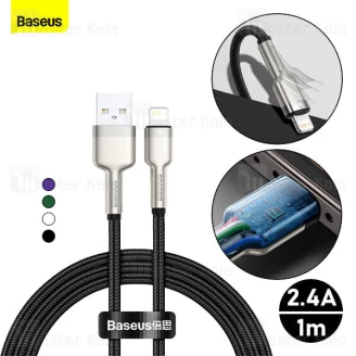 کابل لایتنینگ بیسوس Baseus Cafule Metal CALJK-A01 طول 1 متر توان 2.4 آمپر