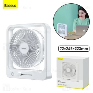 پنکه رومیزی بی سیم بیسوس Baseus Cube Shaking Fan 5400mAh CXMF-02