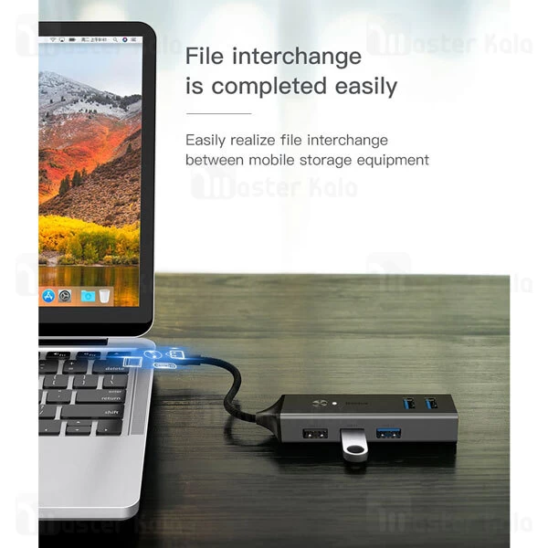 هاب 5 پورت بیسوس Baseus Cube USB to USB3.0 And USB2.0 HUB CAHUB-C0G