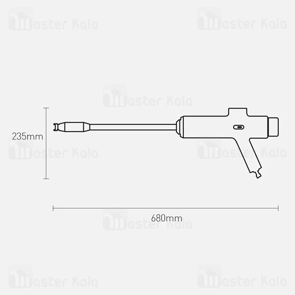 شلنگ و نازل کارواش Baseus Dual Power Portable Electric Car Wash Spray Nozzle Set CRDDSQ-01 3Pcs