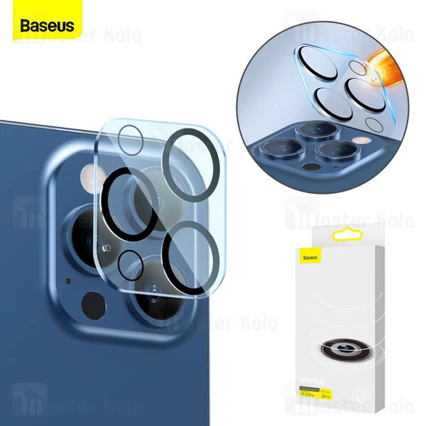 پک 2تایی محافظ لنز دوربین شیشه ای آیفون Baseus Camera Lens iPhone 12 Pro SGAPIPH61P-AJT02