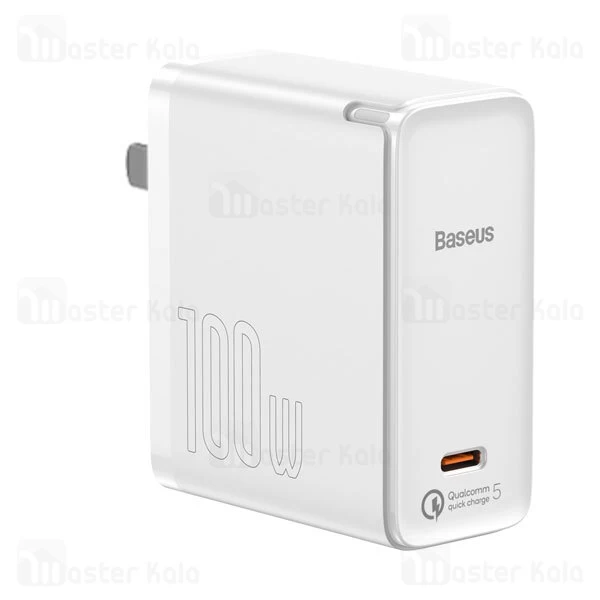 شارژر دیواری Baseus GaN2 Fast Charger 1C 100W Set CN With Mini White Type C to Type C 5A 1.5m Cable