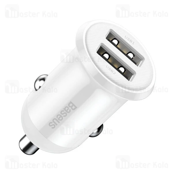 شارژر فندکی بیسوس Baseus Grain Pro Car Charger CCXML-U CCALLP-01 Dual USB 4.8A