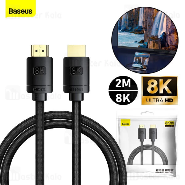 کابل بیسوس Baseus High Definition Series 8K HDMI 2.1 Adapter Cable 2m CAKGQ-K01