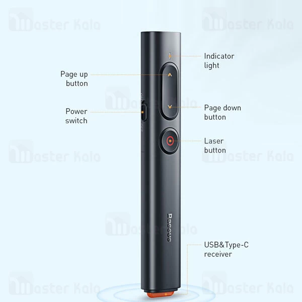 پوینتر و پرزنتر بیسوس Baseus Orange Dot PPT Wireless Presenter Youth ACFYB-A01