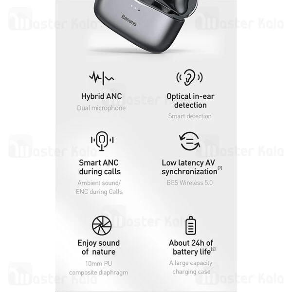هندزفری بلوتوث Baseus SIMU S2 ANC TWS Bluetooth Earphones NGS2-0G