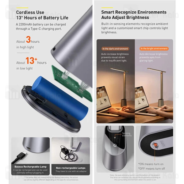 چراغ مطالعه Baseus DGHY-02 Smart Eye Series Full Spectrum Eye-protective Desk Lamp