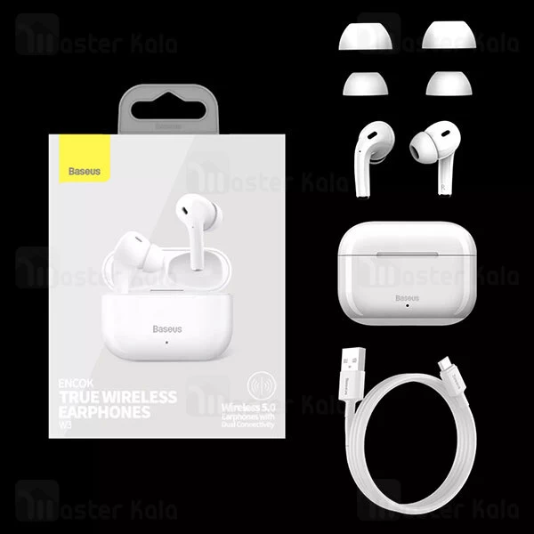 ﻿هندزفری بلوتوث Baseus W3 Encok Hi-Fi True Wireless Earphones NGW3-02