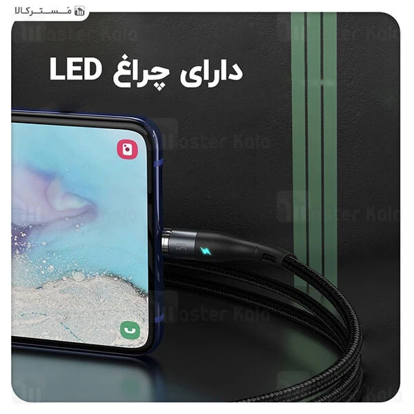 کابل سه سر Baseus Zinc Magnetic MLC CA1T3-BG1 5A 1m 3 in 1 Cable