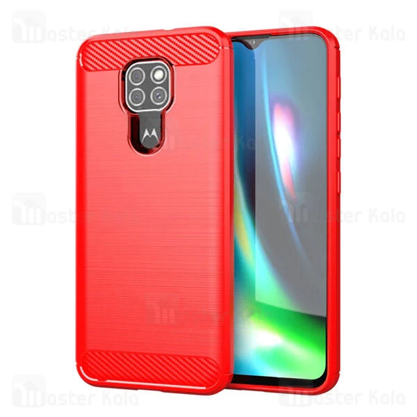 قاب محافظ ژله ای موتورولا Motorola Moto G9 Play Rugged Armor Fiber Carbon