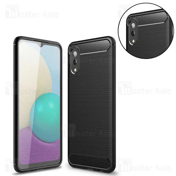 قاب محافظ ژله ای Samsung Galaxy A02 / M02 Fiber Carbon Rugged Armor Case