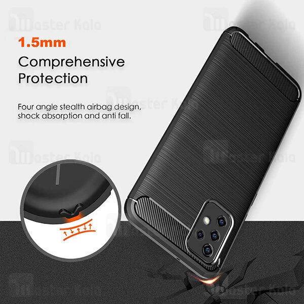 قاب محافظ ژله ای Samsung Galaxy A52 / A52 5G Fiber Carbon Rugged Armor Case