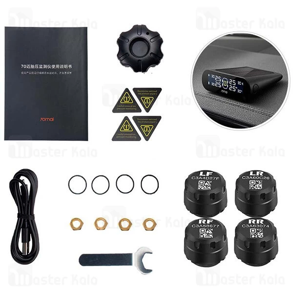 سنسور باد و دمای لاستیک شیائومی Xiaomi 70Mai Midrive T02 Tire Pressure Monitoring System Lite