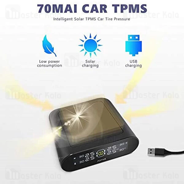 سنسور باد و دمای لاستیک شیائومی Xiaomi 70Mai Midrive T02 Tire Pressure Monitoring System Lite