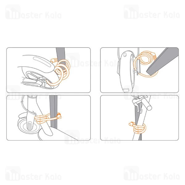 قفل شلنگی Xiaomi Ninebot Password Lock For KickScooter