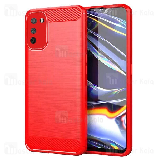 قاب محافظ ژله ای شیائومی Xiaomi Poco M3 Rugged Armor Fiber Carbon