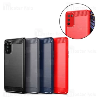 قاب محافظ ژله ای شیائومی Xiaomi Poco M3 Rugged Armor Fiber Carbon